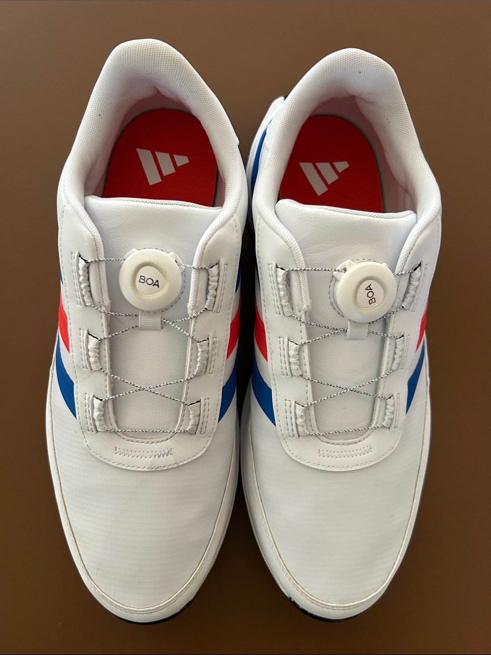 Adidas S2G Spikeless BOA 24 Men’s Golf Shoes White Royal Red